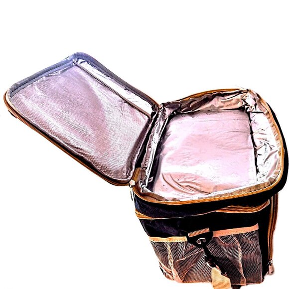 Denim Dual-Compartment Insulated Lunch Bag w/Strap ~ BONUS Zip Storage Bag NEW! - Picture 13 of 13